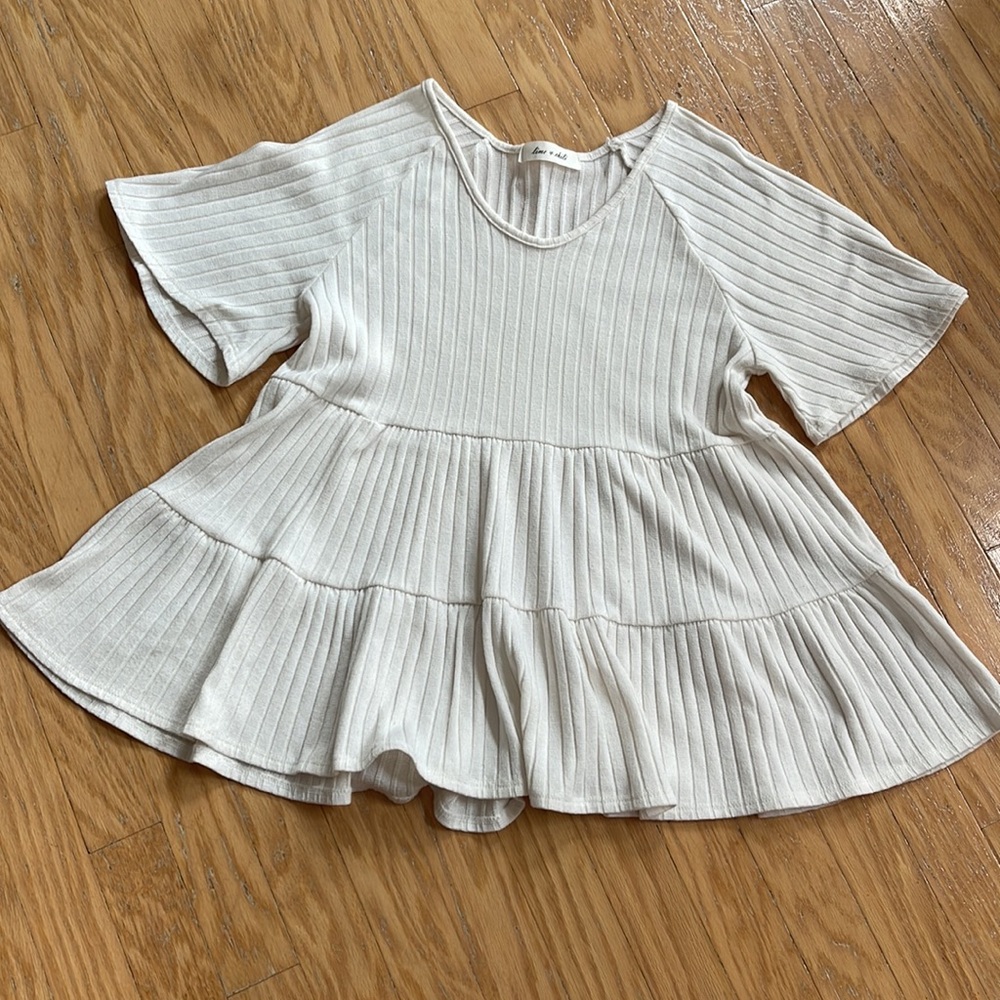 White Tiered Women's Top by Lime & Chili, size S